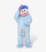 Blue big mouth monster pajamas