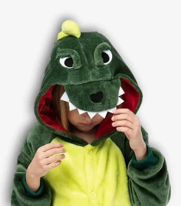 Dinosaur kigurumi hood details