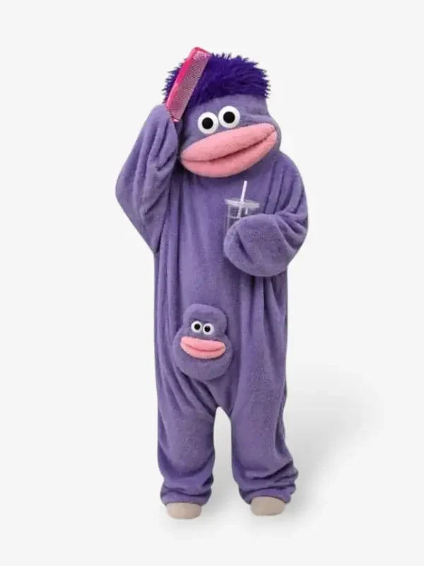 Purple fuzzy monster suit