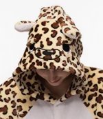 Leopard animal sleepwear hood