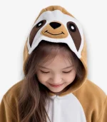 Sloth kigurumi kids hood